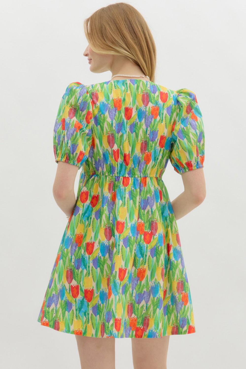 Tulip print floral dress