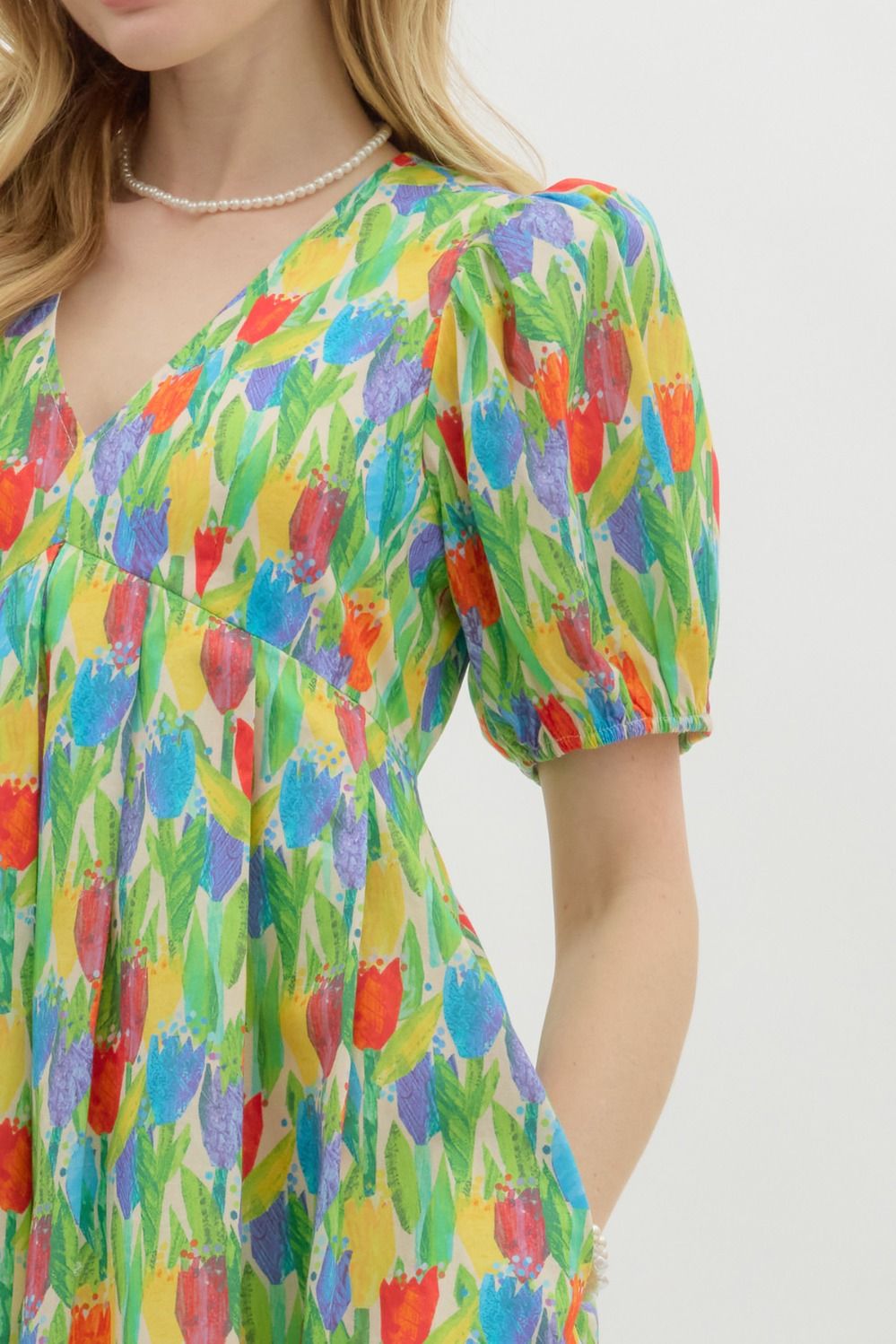 Tulip print floral dress